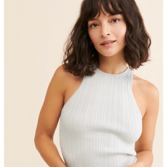 Madewell Tops - MADEWELL Snowy Phoebe Cutaway Ribbed Summer Casual Tank Top NWT Size XS